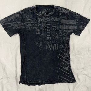Affliction Rare Los Angeles V neck button T.